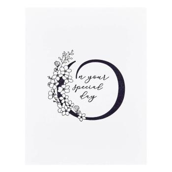 Spellbinders - Buchdrucktechnik "Every Occasion Floral O and Sentiment" Press Plate