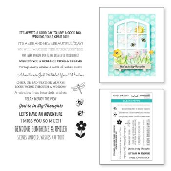 Spellbinders - Stempelset "Sending Sunshine Sentiments" Clear Stamps