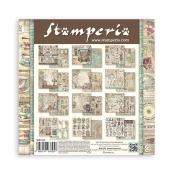 Stamperia - Designpapier "Brocante Antiques" Paper Pack 8x8 Inch - 10 Bogen