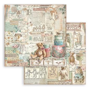 Stamperia - Designpapier "Brocante Antiques" Paper Pack 8x8 Inch - 10 Bogen