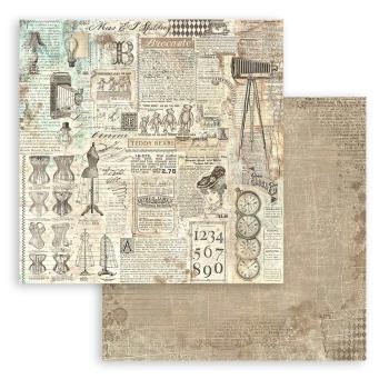 Stamperia - Designpapier "Brocante Antiques Maxi Background" Paper Pack 12x12 Inch - 10 Bogen