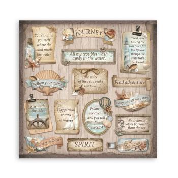 Stamperia - Designpapier "Sea Land" Paper Pack 8x8 Inch - 10 Bogen