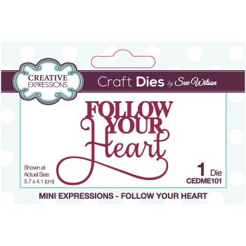 Creative Expressions - Stanzschablone "Follow your heart"  Dies Mini Design by Sue Wilson