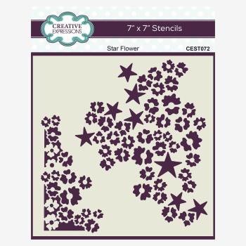 Creative Expressions - Schablone "Star Flower" Stencil 7x7 Inch