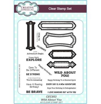 Creative Expressions - Stempelset A5 "Wild About You" Clear Stamps