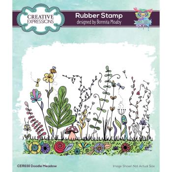 Creative Expressions - Gummistempel "Doodle Meadow" Rubber Stamp