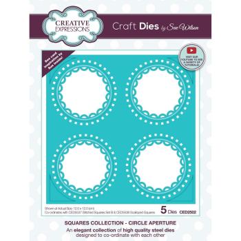 Creative Expressions - Stanzschablone "Squares Collection Circle aperture" Craft Dies Design by Sue Wilson