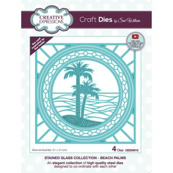 Creative Expressions - Stanzschablone " Stained Glass Collection Beach Palms" Craft Dies Design by Sue Wilson