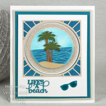 Creative Expressions - Stanzschablone " Stained Glass Collection Beach Palms" Craft Dies Design by Sue Wilson