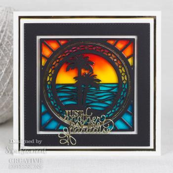 Creative Expressions - Stanzschablone " Stained Glass Collection Beach Palms" Craft Dies Design by Sue Wilson