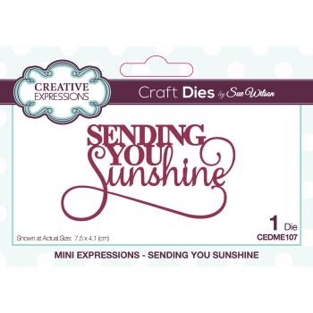 Creative Expressions - Stanzschablone "Sending You Sunshine" Expressions Dies Mini Design by Sue Wilson
