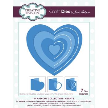 Creative Expressions - Stanzschablone "In and Out Collection Hearts" Craft Dies Design by Jamie Rodgers