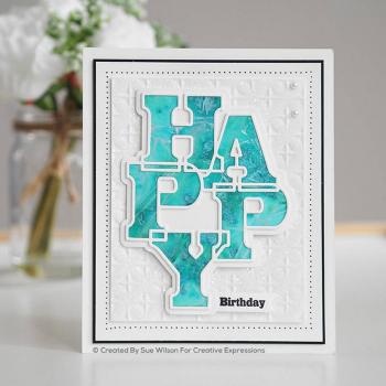 Creative Expressions - Stempelset & Stanzschablone "Big Bold Words Collection Happy" Clear Stamps & Craft Dies