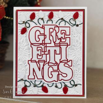 Creative Expressions - Stempelset & Stanzschablone "Big Bold Words Collection Greetings" Clear Stamps & Craft Dies