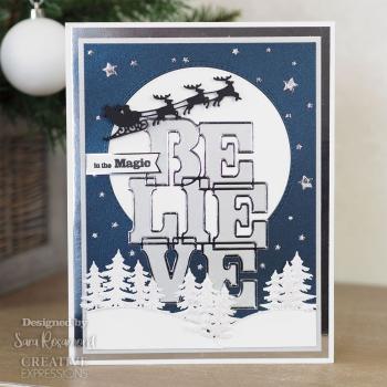 Creative Expressions - Stempelset & Stanzschablone "Big Bold Words Collection Believe" Clear Stamps & Craft Dies