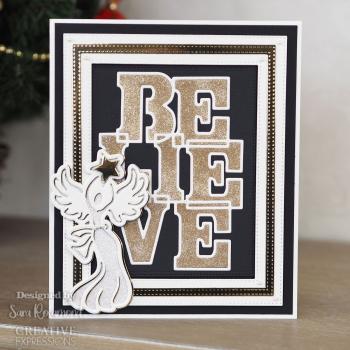 Creative Expressions - Stempelset & Stanzschablone "Big Bold Words Collection Believe" Clear Stamps & Craft Dies