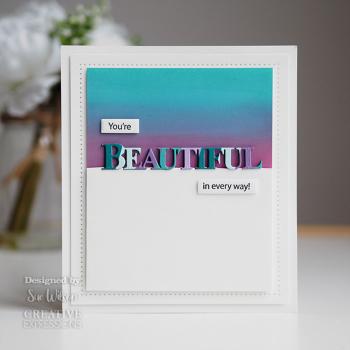 Creative Expressions - Stempelset & Stanzschablone "Bold Words Beautiful" Clear Stamps & Craft Dies