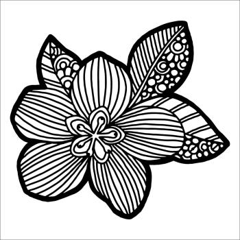 The Crafters Workshop - Schablone 30,5x30,5cm "Flower Blossom" Stencil