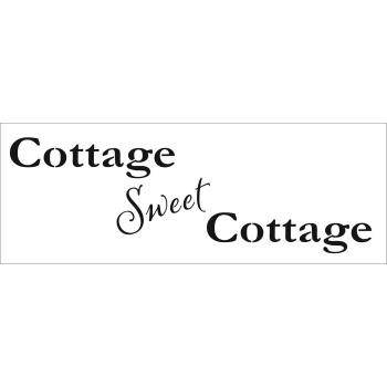 The Crafters Workshop - Schablone 41,9x15,2cm "Cottage Sweet Cottage" Stencil