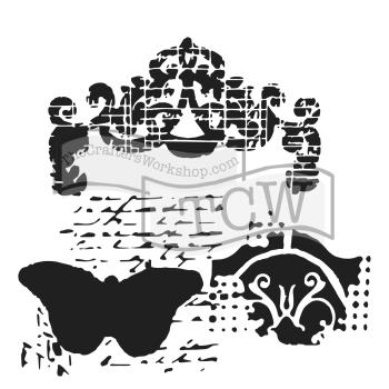 The Crafters Workshop - Schablone 15x15cm "Regal Butterfly" Template