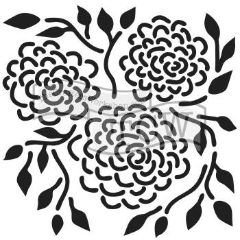 The Crafters Workshop - Schablone 15x15cm "Round Flowers" Template