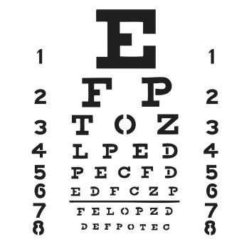 The Crafters Workshop - Schablone 15x15cm "Eye Chart" Template