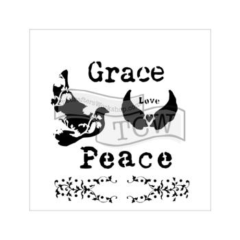 The Crafters Workshop - Schablone 15x15cm "Peace Doves" Template