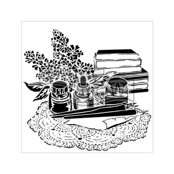 The Crafters Workshop - Schablone 15x15cm "Literary" Template