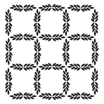 The Crafters Workshop - Schablone 15x15cm "Leaf Grid" Template