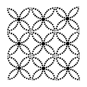 The Crafters Workshop - Schablone 30x30cm "Dotted Rings" Template