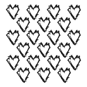 The Crafters Workshop - Schablone 30x30cm "Grunge Hearts" Template