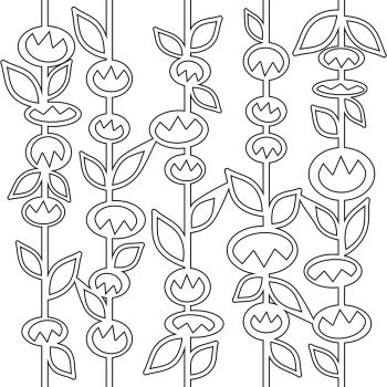 The Crafters Workshop - Schablone 30x30cm "Stick Flowers" Template