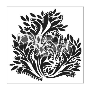 The Crafters Workshop - Schablone 30x30cm "Dramatic Floral" Template