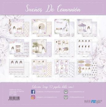 Papers For You - Designpapier "Sueños De Comunión Niña Morena" Scrap Paper Pack 30,5 x 32 cm - 12 Bogen