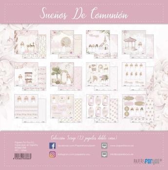 Papers For You - Designpapier "Sueños De Comunión Niña Rubia" Scrap Paper Pack 30,5 x 32 cm - 12 Bogen