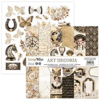 ScrapBoys - Designpapier "Art Decoria" Paper Pack 8x8 Inch - 12 Bogen