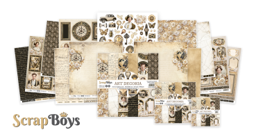 ScrapBoys - Stanzteile "Art Decoria" Pop Up Paper Pack 6x6 Inch - 24 Bogen