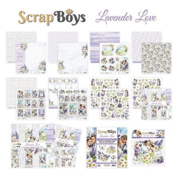 ScrapBoys - Designpapier "Lavender Love" Paper Pack 8x8 Inch - 12 Bogen