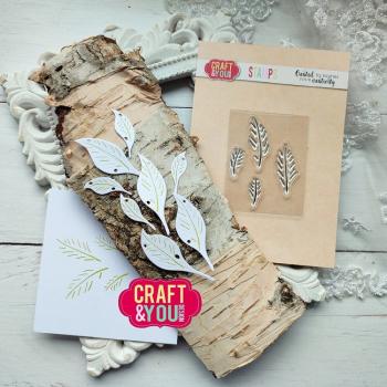 Craft & You Design - Stempelset "Leaves Veins" Clear Stamps