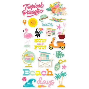 Simple Stories - Aufkleber "Just Beachy" Chipboard Sticker 