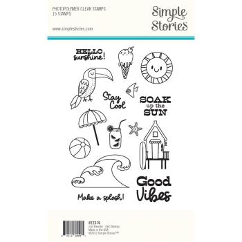 Simple Stories - Stempelset "Just Beachy" Clear Stamps 