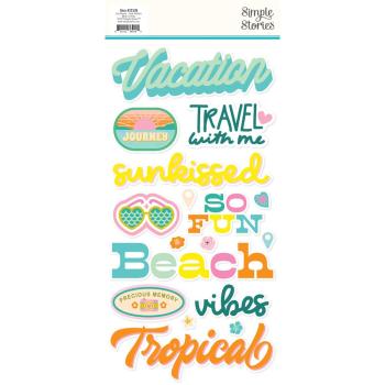 Simple Stories - Aufkleber "Just Beachy" Foam Sticker