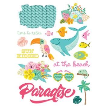 Simple Stories - Transfer Sticker "Just Beachy" Rub Ons