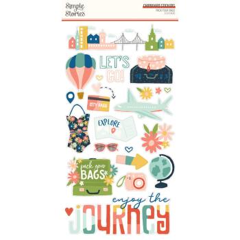 Simple Stories - Collectors Essential Kit "Pack Your Bags" 12 Bogen Designpapier