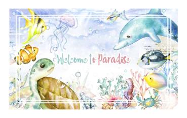 Memory Place - Stanzteile "Welcome to Paradise" Ephemera - Journaling Cards 20 Stück