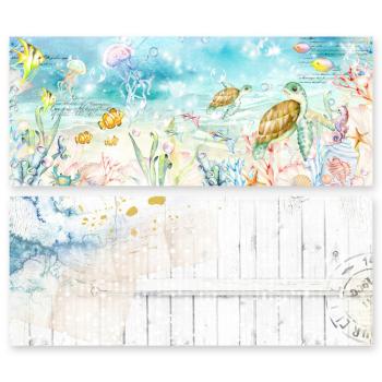 Memory Place - Designpapier "Welcome to Paradise" Slimline Paper Pack 3,5x8,5 Inch - 24 Bogen