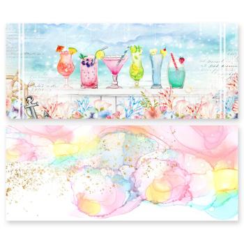 Memory Place - Designpapier "Welcome to Paradise" Slimline Paper Pack 3,5x8,5 Inch - 24 Bogen