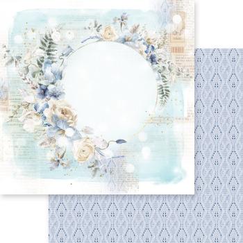 Memory Place - Designpapier "Dusty Blue Floral" Paper Pack 12x12 Inch - 12 Bogen