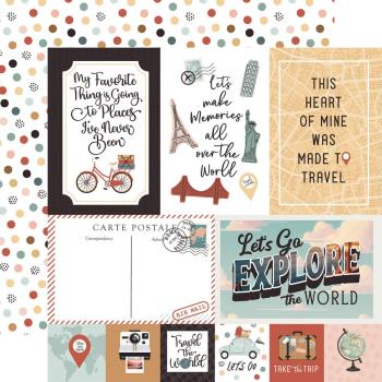 Echo Park - Designpapier "Let's Take The Trip" Collection Kit 12x12 Inch - 12 Bogen