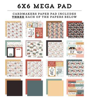 Echo Park - Designpapier "Let's Take The Trip" Cardmakers Mega Pad 6x6 Inch - 48 Bogen